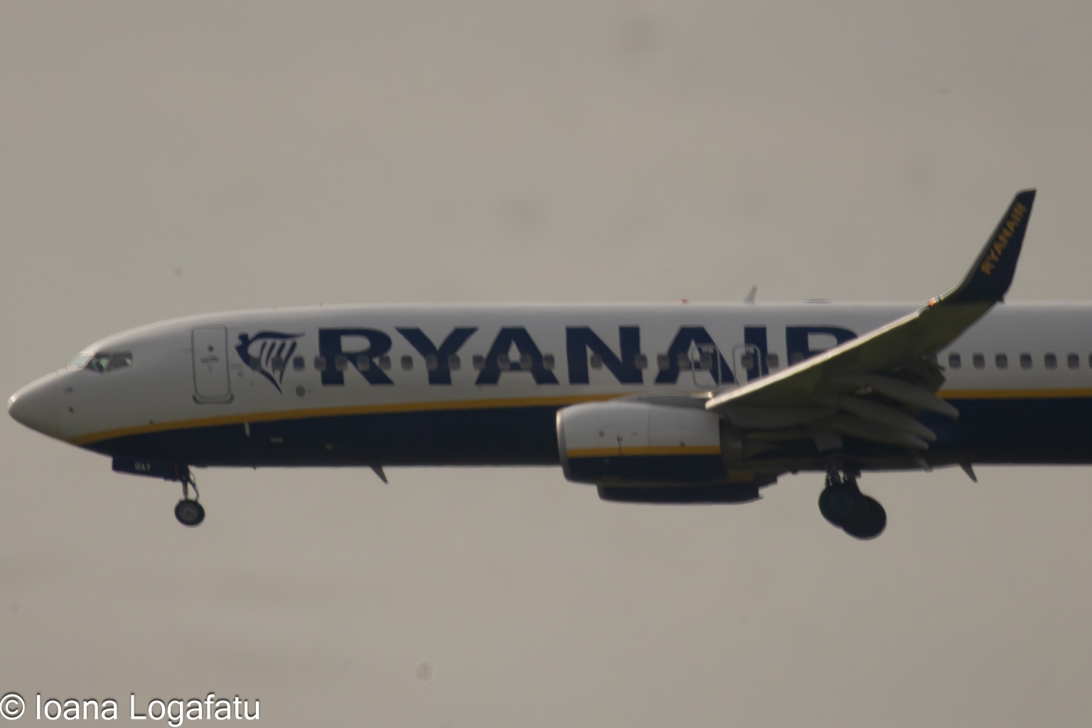 Flying high above the clouds on a clear day